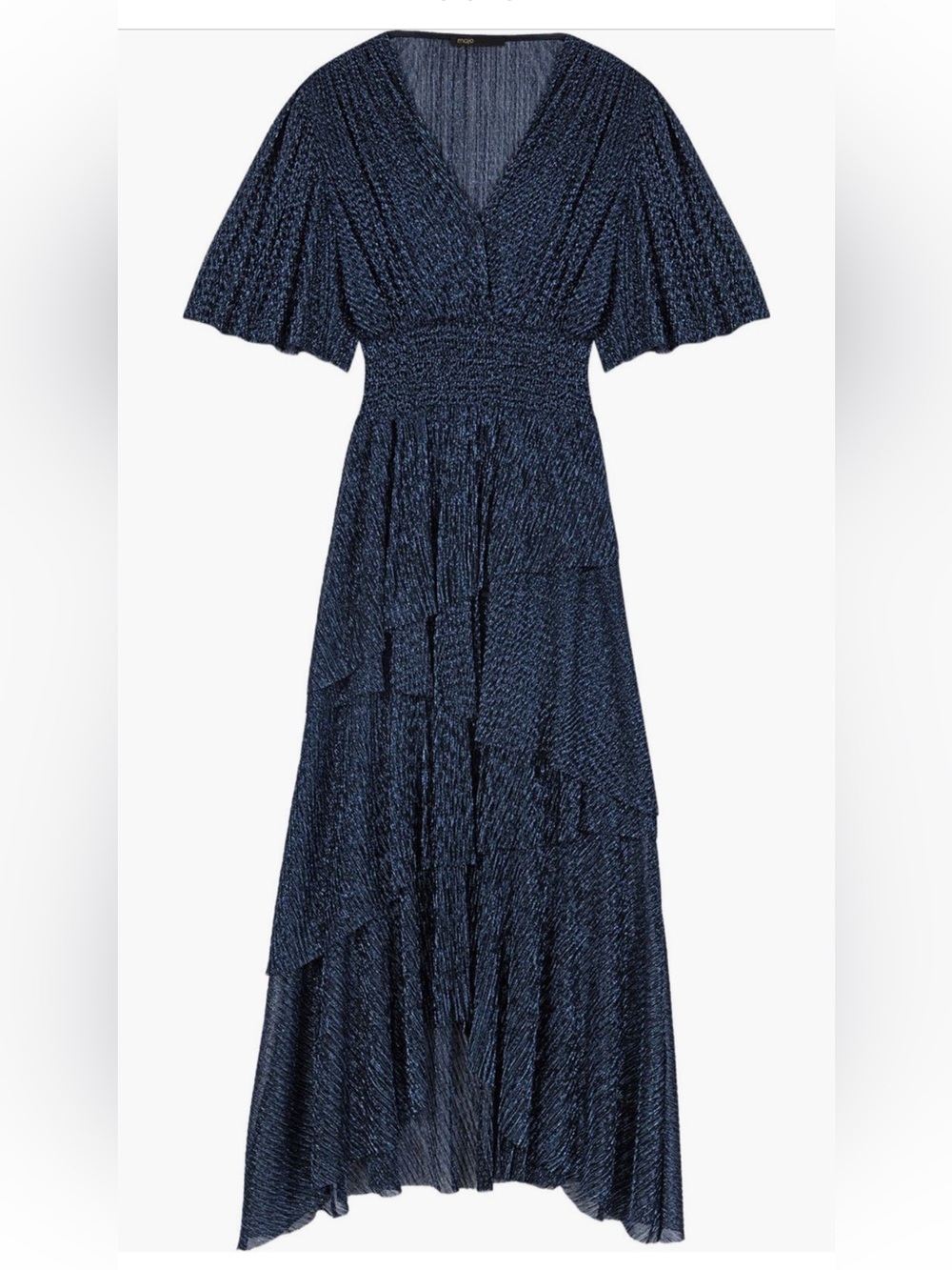 Maje | Ruffini Metallic Tiered Dress